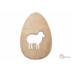 Jajeczko pełne- owca 10cm  J64 A358